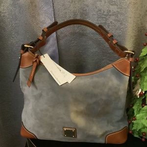 NWT Dooney & Bourke Gray Suede Hobo